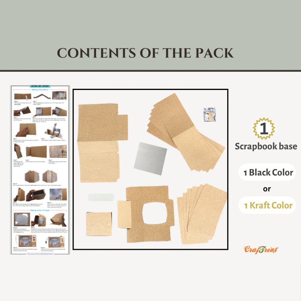 TV Pop Up Mini Album Kit | Black or Kraft