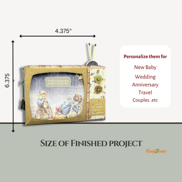 TV Pop Up Mini Album Kit | Black or Kraft