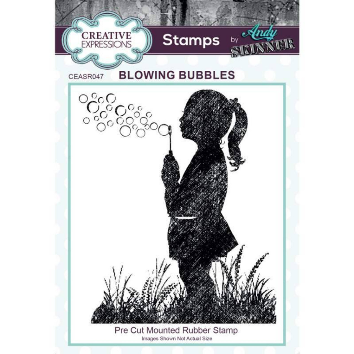 Blowing Bubbles 3x4 Cling Stamp | Andy Skinner