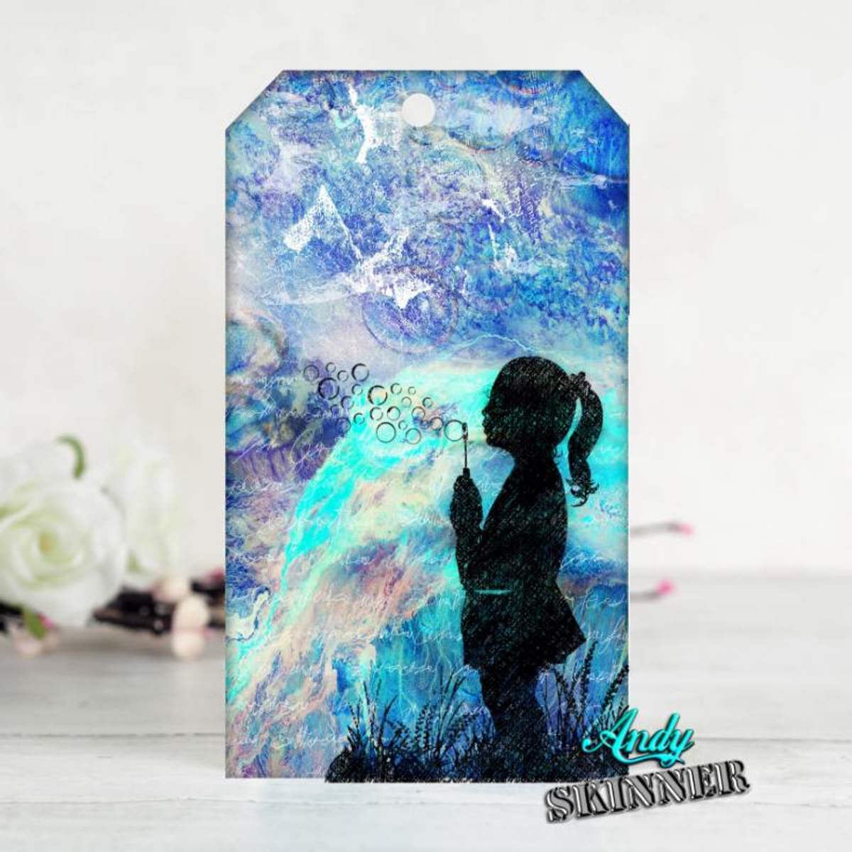 Blowing Bubbles 3x4 Cling Stamp | Andy Skinner