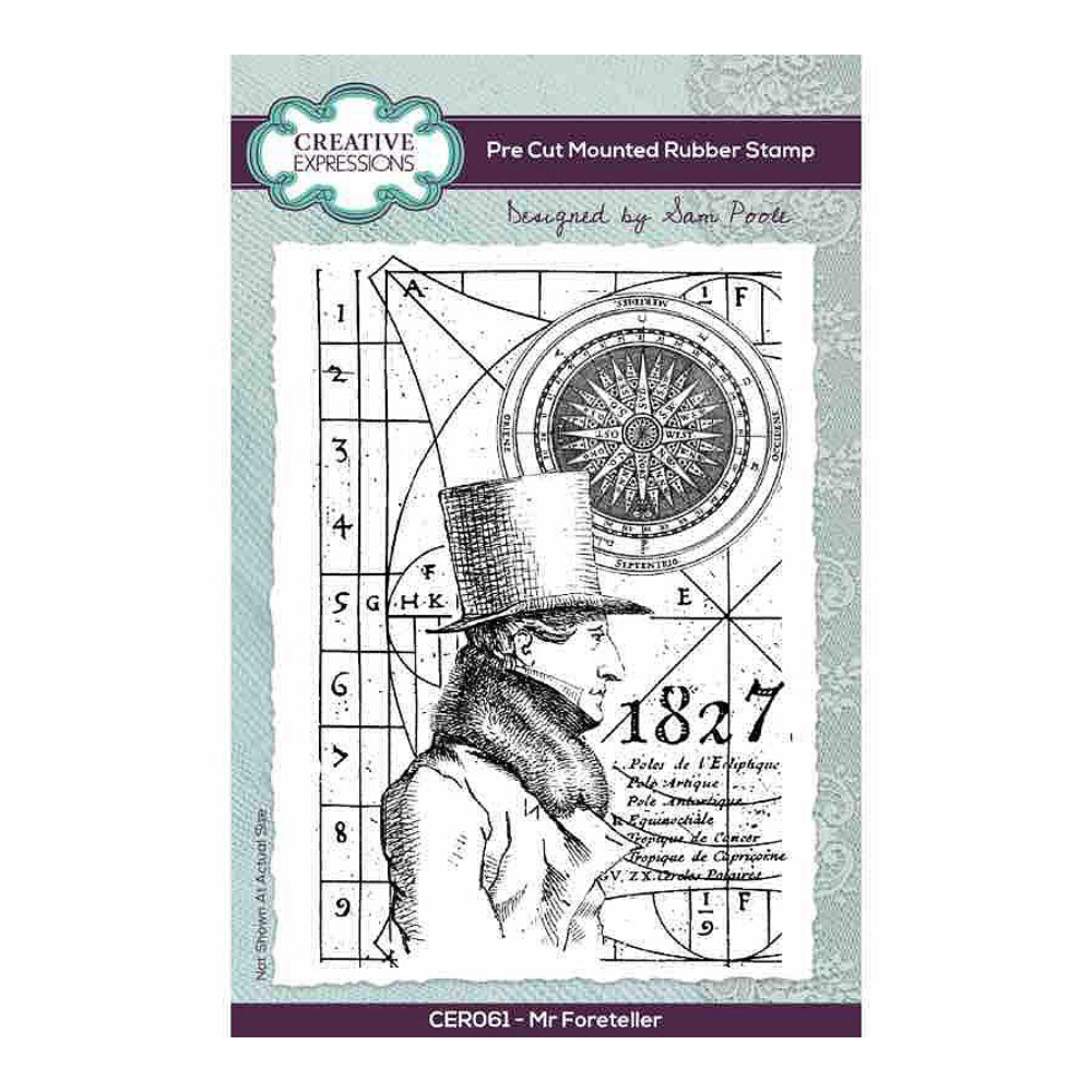 Mr. Foreteller 4x6 Cling Stamp | Sam Poole