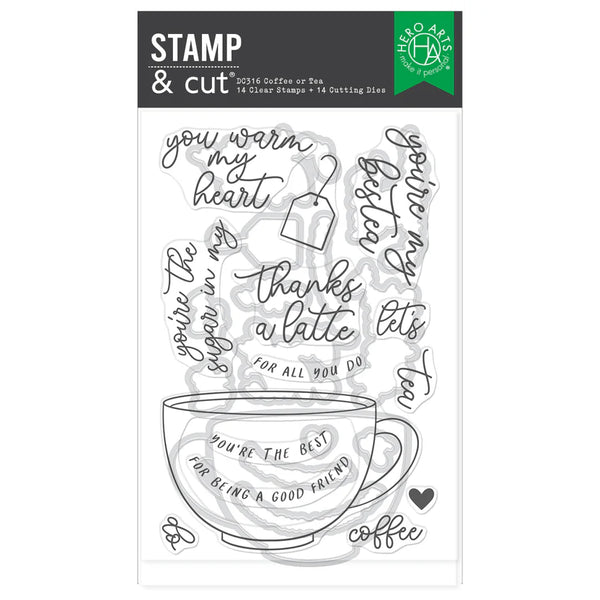 Coffee or Tea Stamp + Cut Set