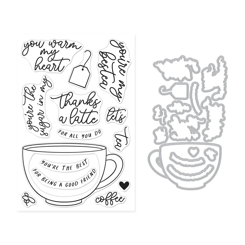 Coffee or Tea Stamp + Cut Set