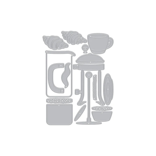 Coffee and Croissant Die Set