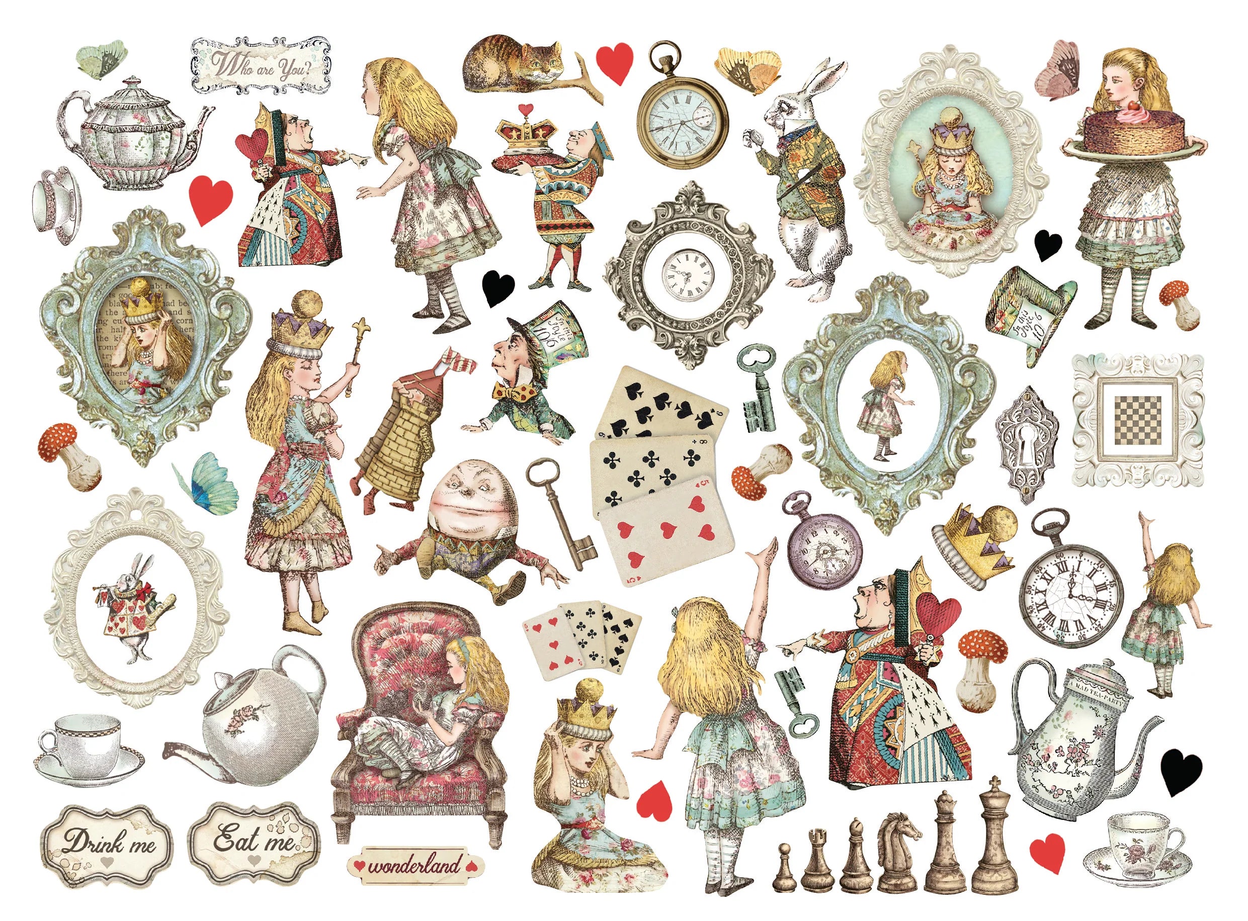 Alice Forever Chipboard Die Cuts