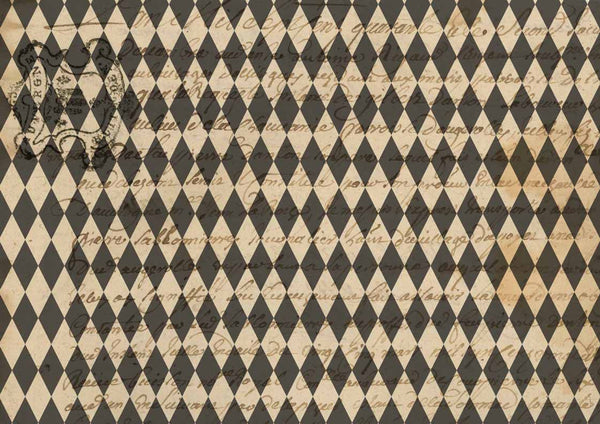 Sheila's Black Harlequin A3 Rice Paper