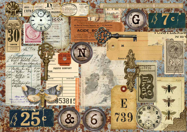 :UTILISATION EN MAGASIN : Papier de riz Passing Time A3
