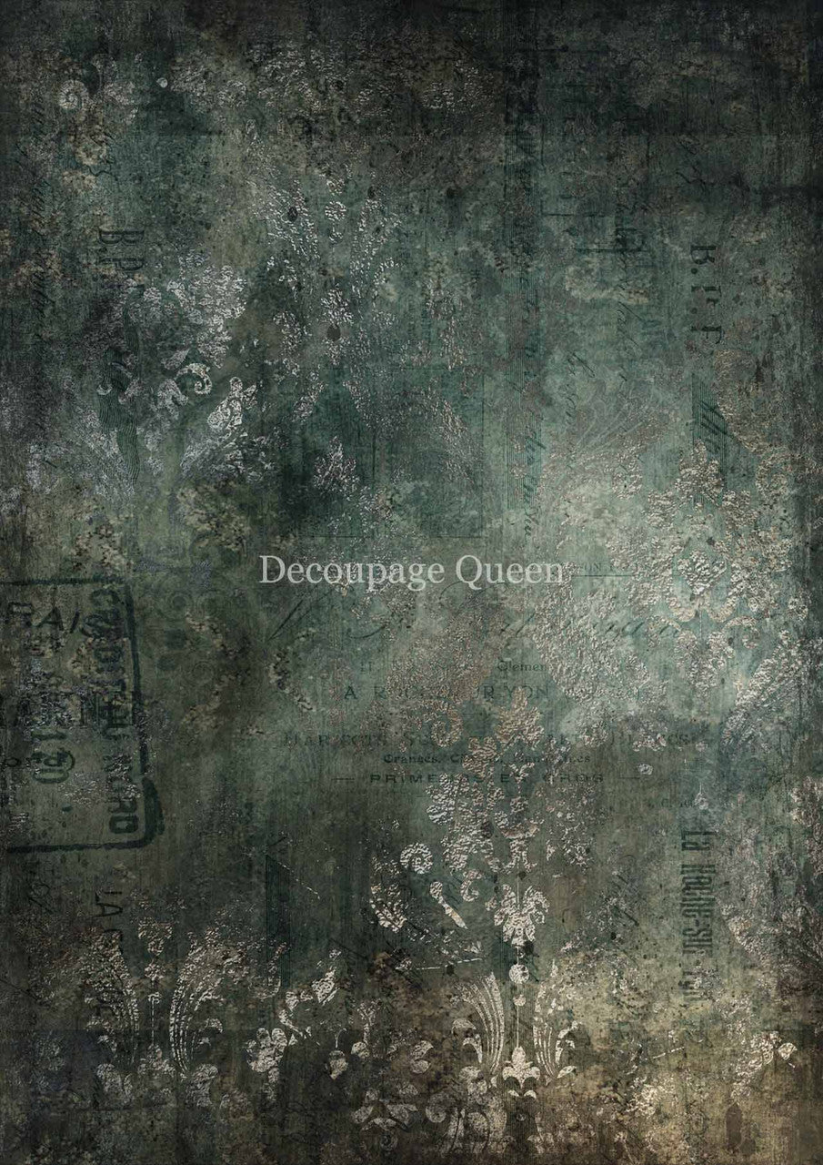Papier de riz à texture bleue {plusieurs tailles}