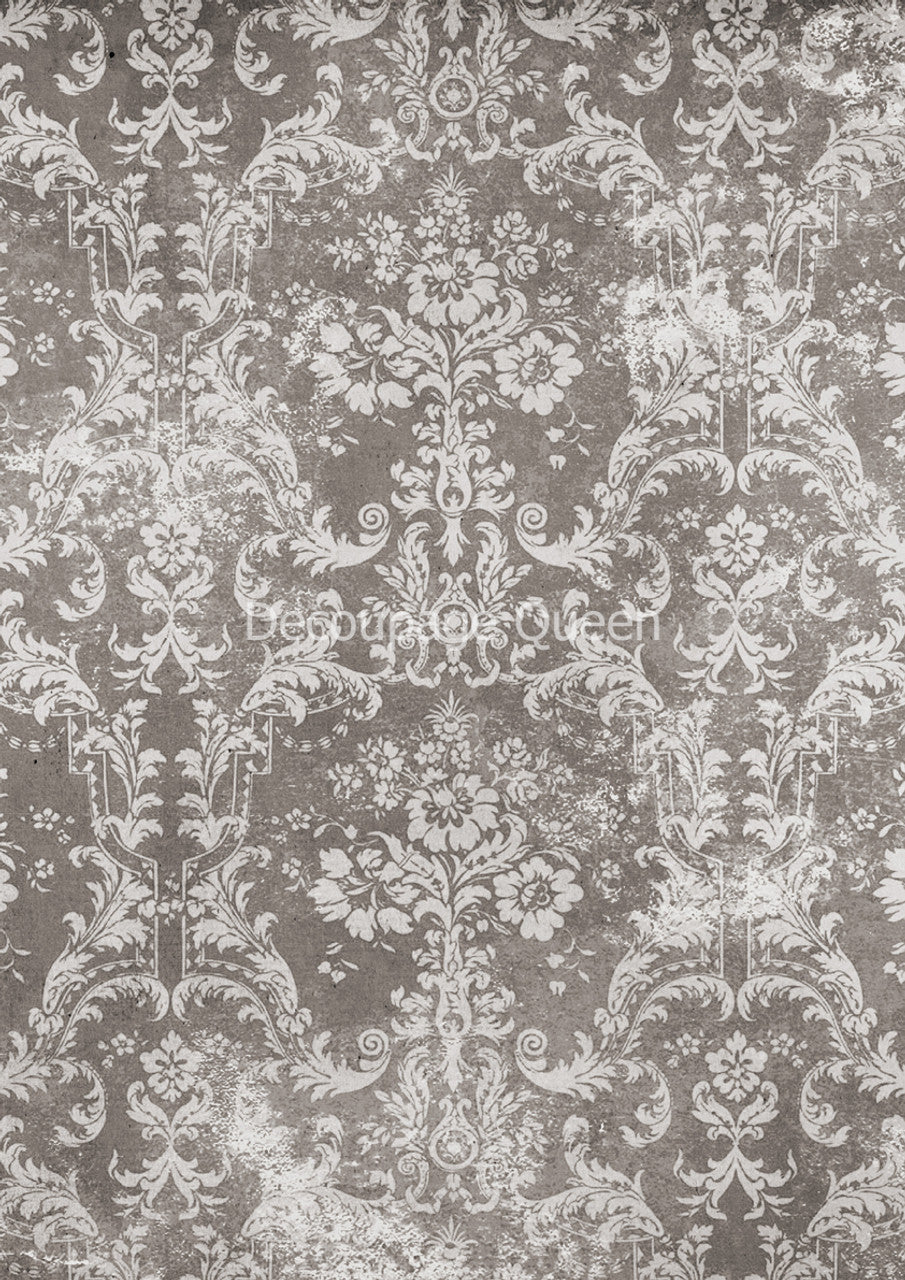 Winter Damask A4 Rice Paper