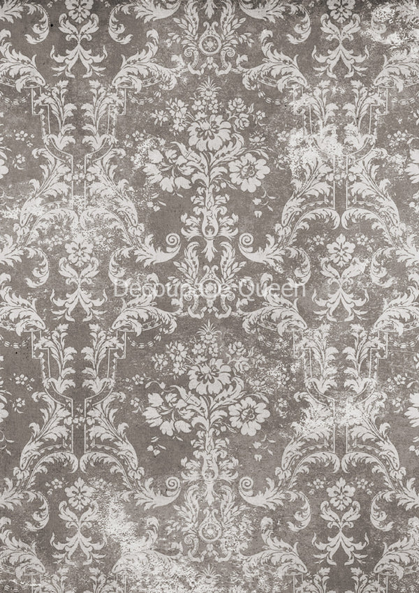 Winter Damask A4 Rice Paper