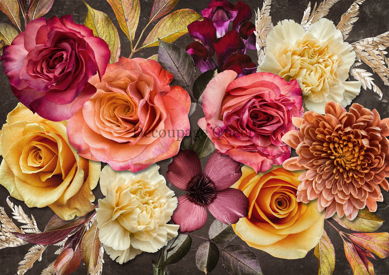 Fruit Punch Florals Rice Paper {multiple sizes}