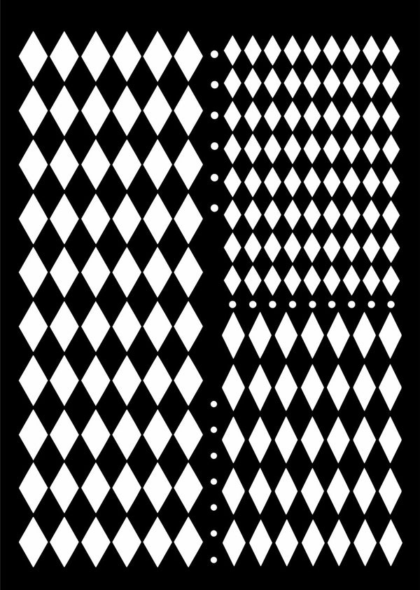 Multi Harlequin A4 Stencil