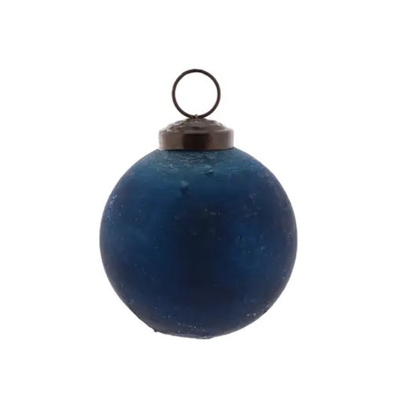 Ornements en verre dépoli | Ensemble de 6 | Couleurs assorties