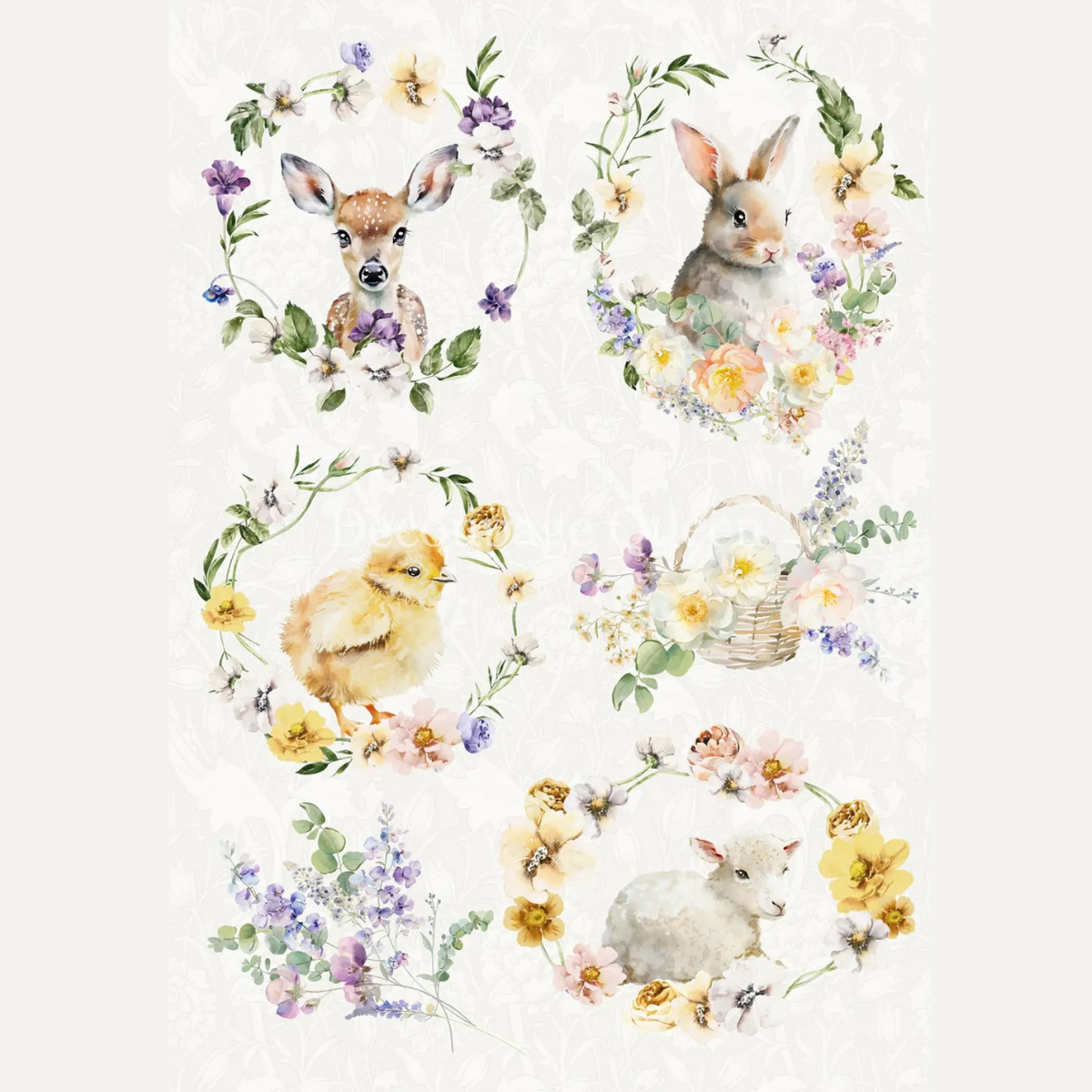 Spring Animals A4 Rice Paper