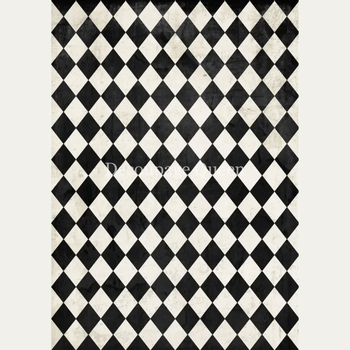 Black and Ivory Harlequin A4 or A3 Rice Paper