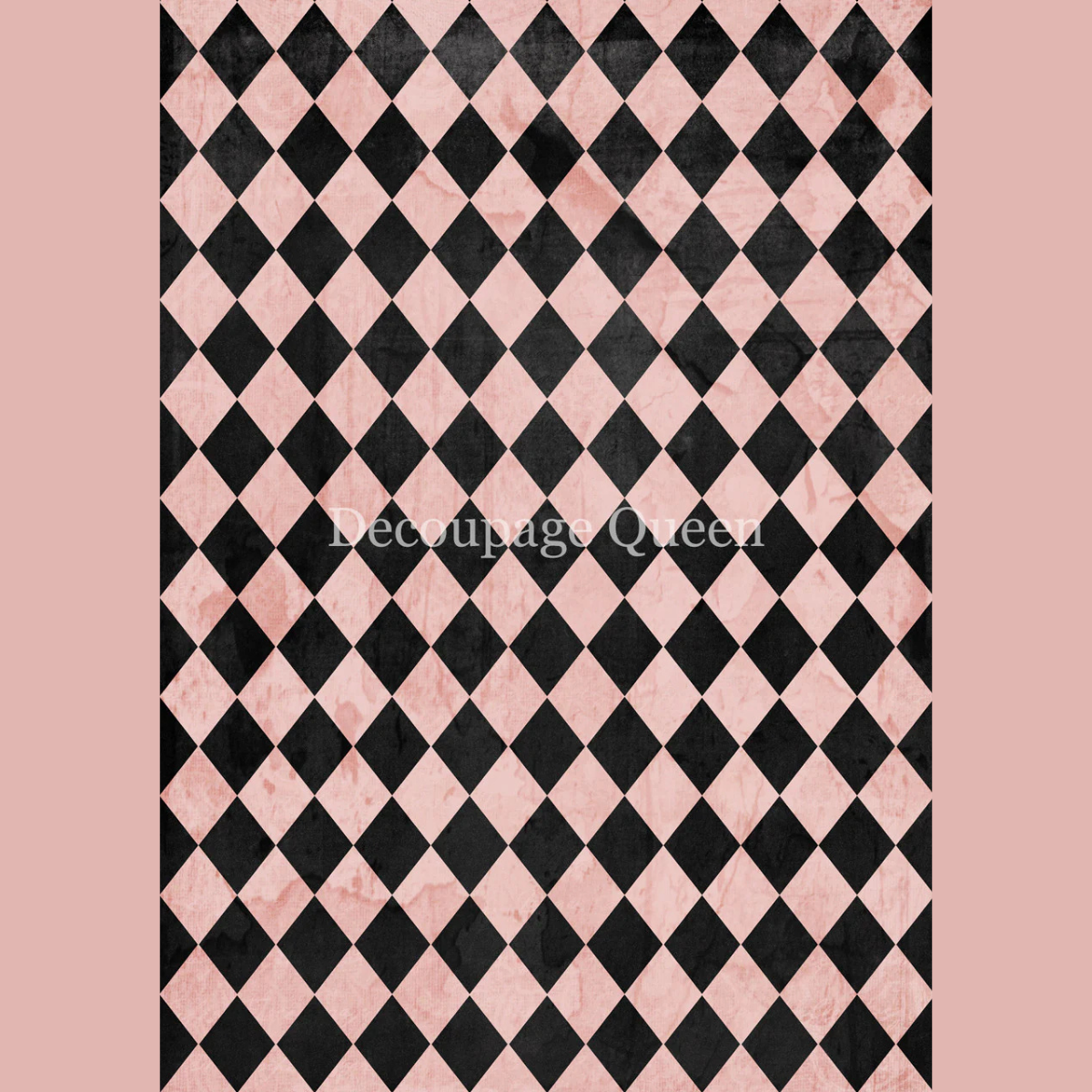 Pink and Black Harlequin A4 or A3 Rice Paper