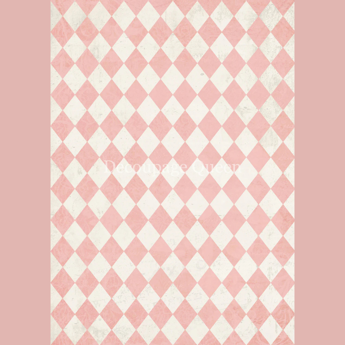 Pink and Ivory Harlequin A4 or A3 Rice Paper