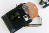 Corbin Signature Black Canvas + Leather Convertible Backpack