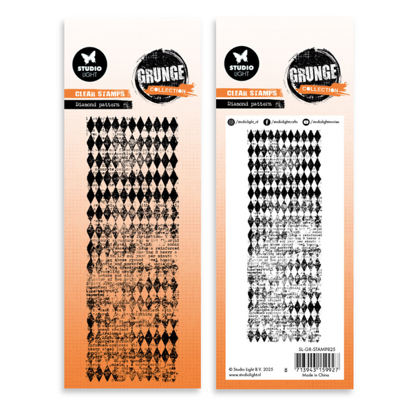 Diamond Pattern Slimline Stamp | Grunge Collection