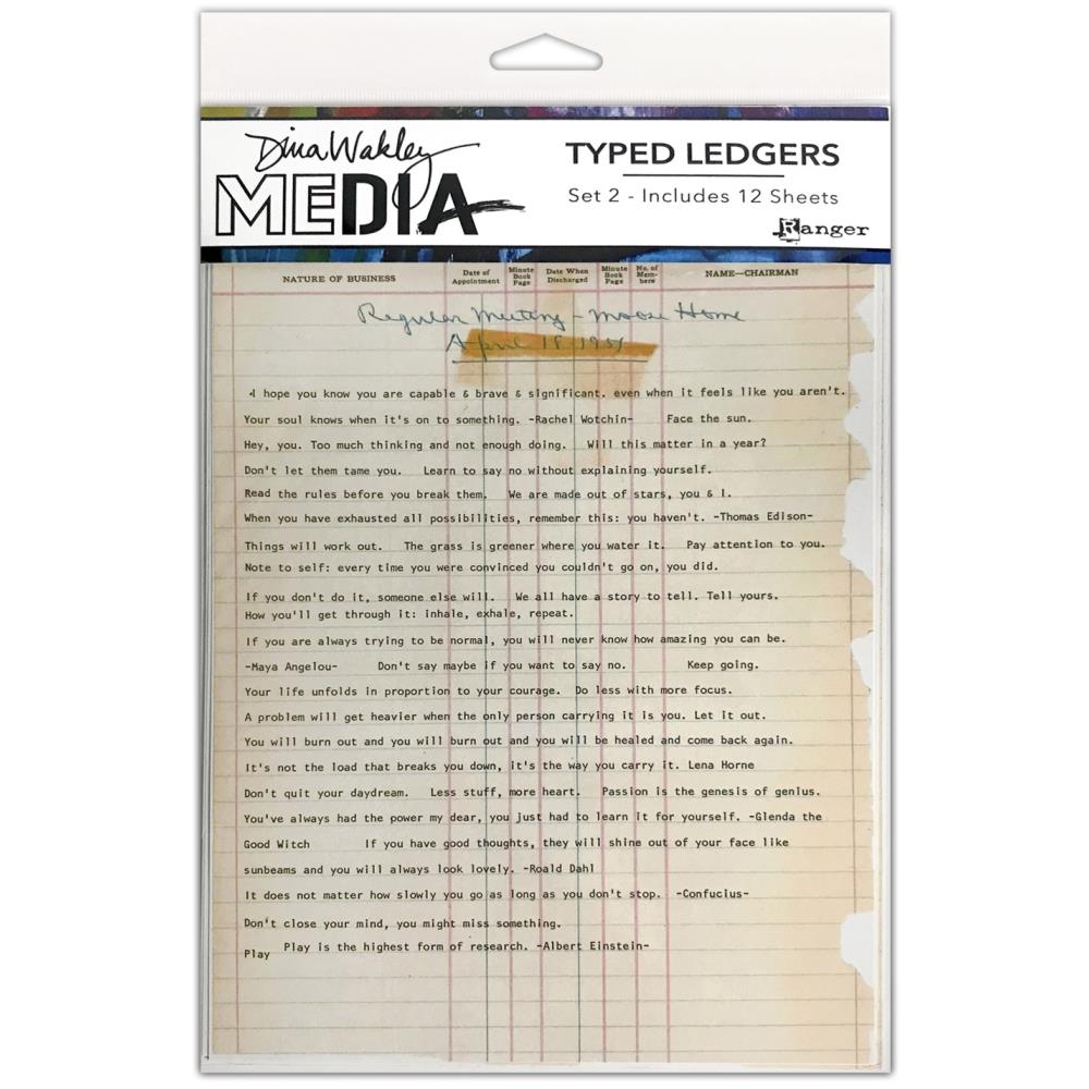 Typed Ledger Sheets | Dina Wakley