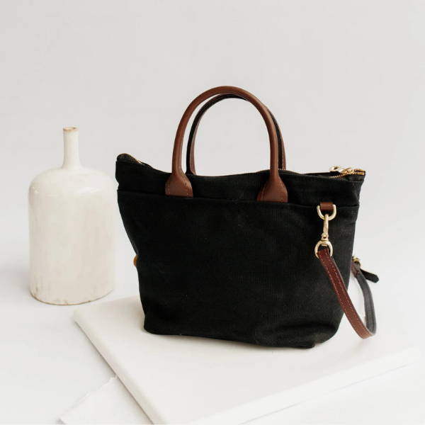 Dot Signature Canvas + Leather Handbag {clearance}