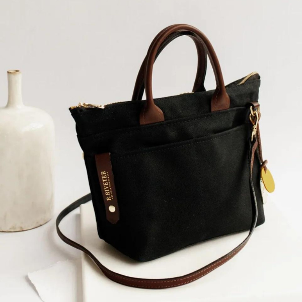Dot Signature Canvas + Leather Handbag {clearance}