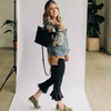 Dot Signature Canvas + Leather Handbag {clearance}