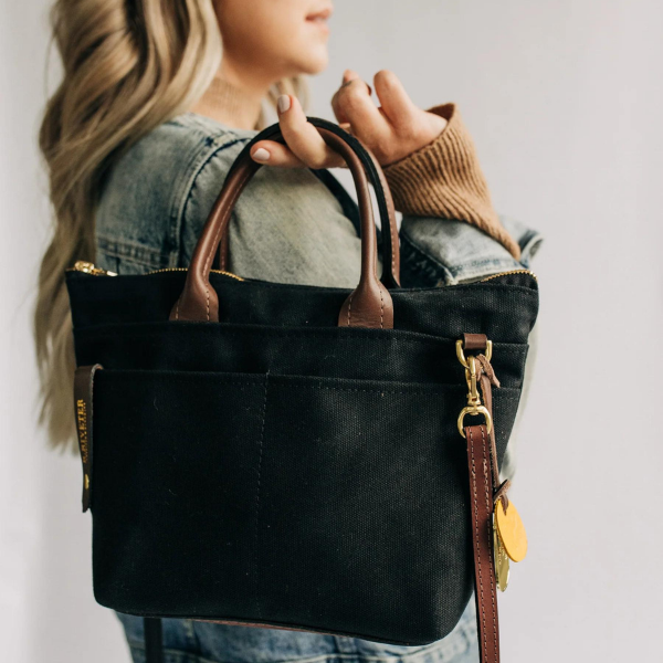 Dot Signature Canvas + Leather Handbag {clearance}