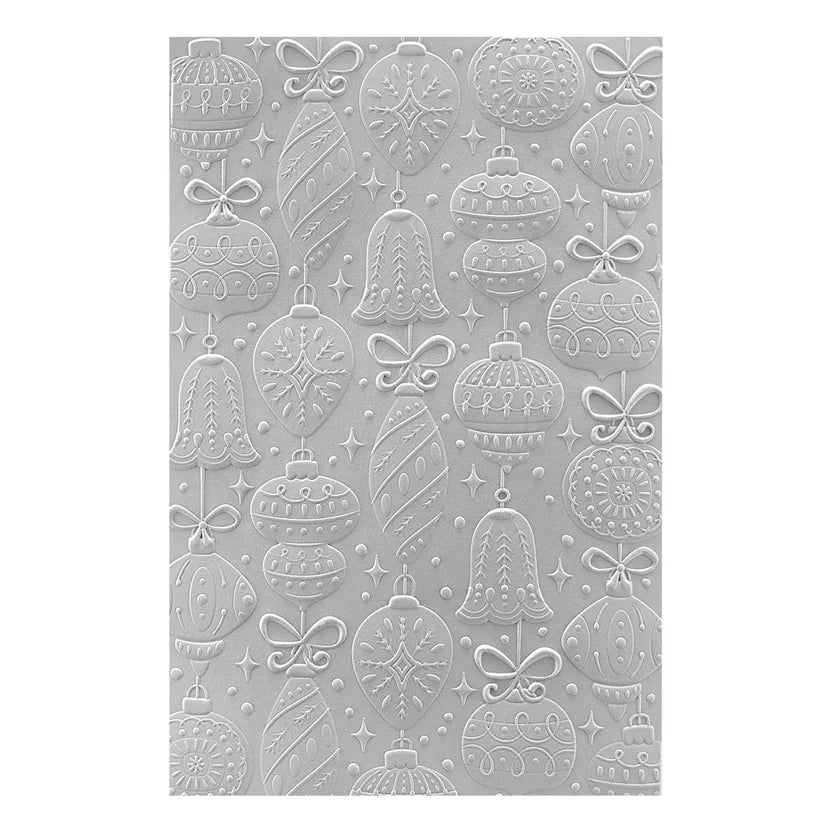 Vintage Ornaments 3D Embossing Folder | Classic Christmas