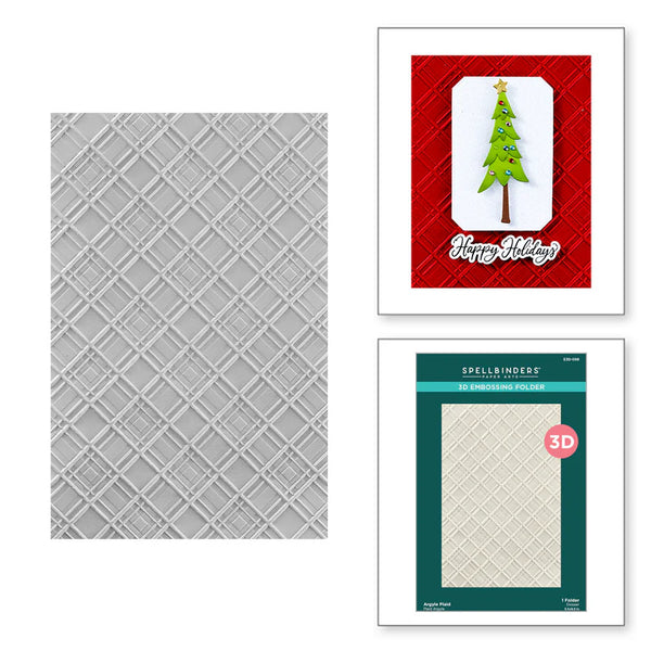 Argyle Plaid 3D Embossing Folder | Home for the Holidays