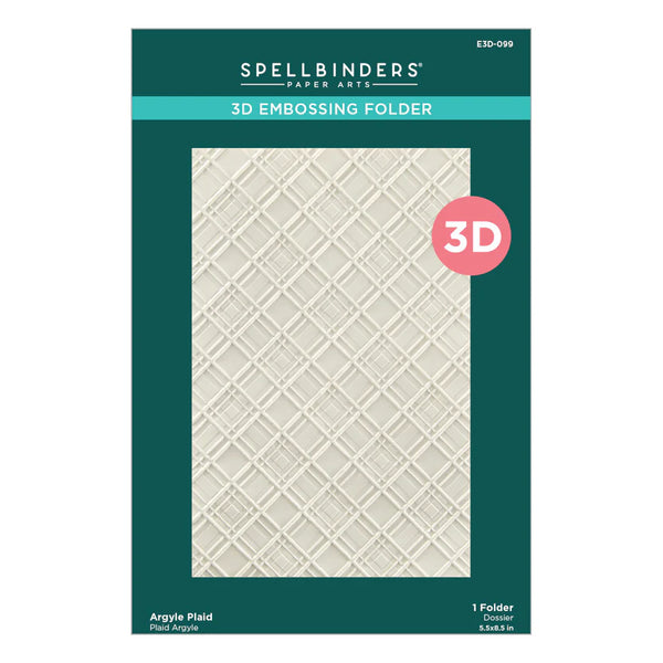 Argyle Plaid 3D Embossing Folder | Home for the Holidays