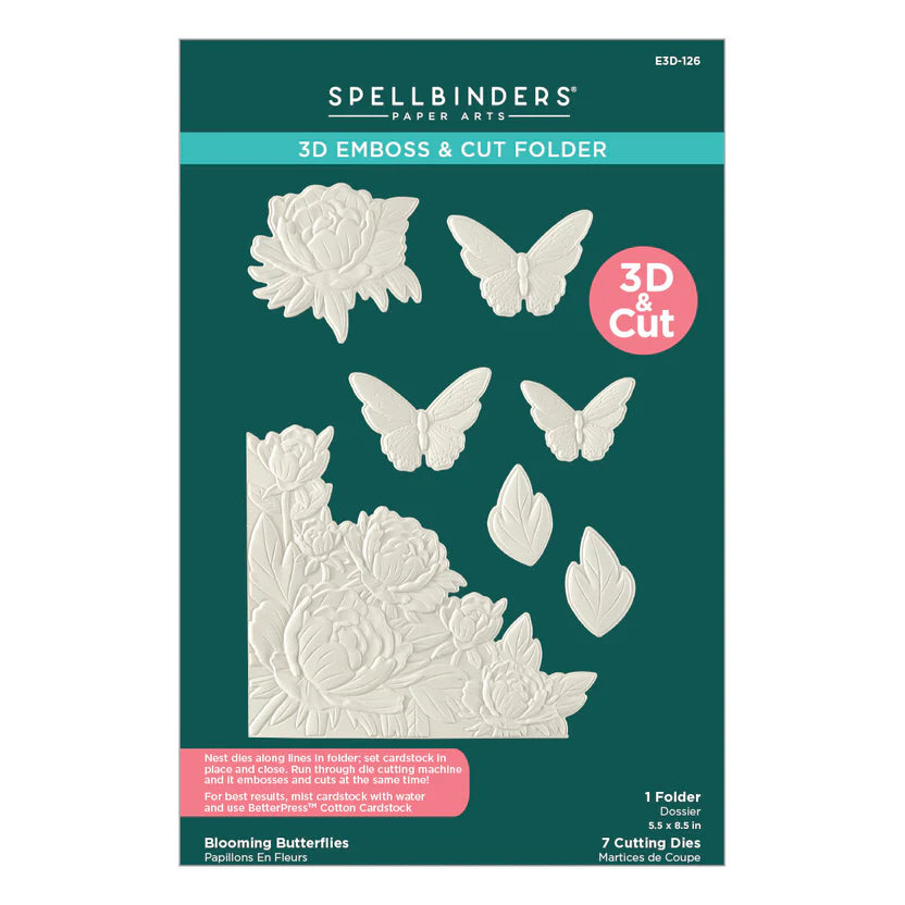 Blooming Butterflies 3D Emboss + Cut Folder | Vivid Expressions