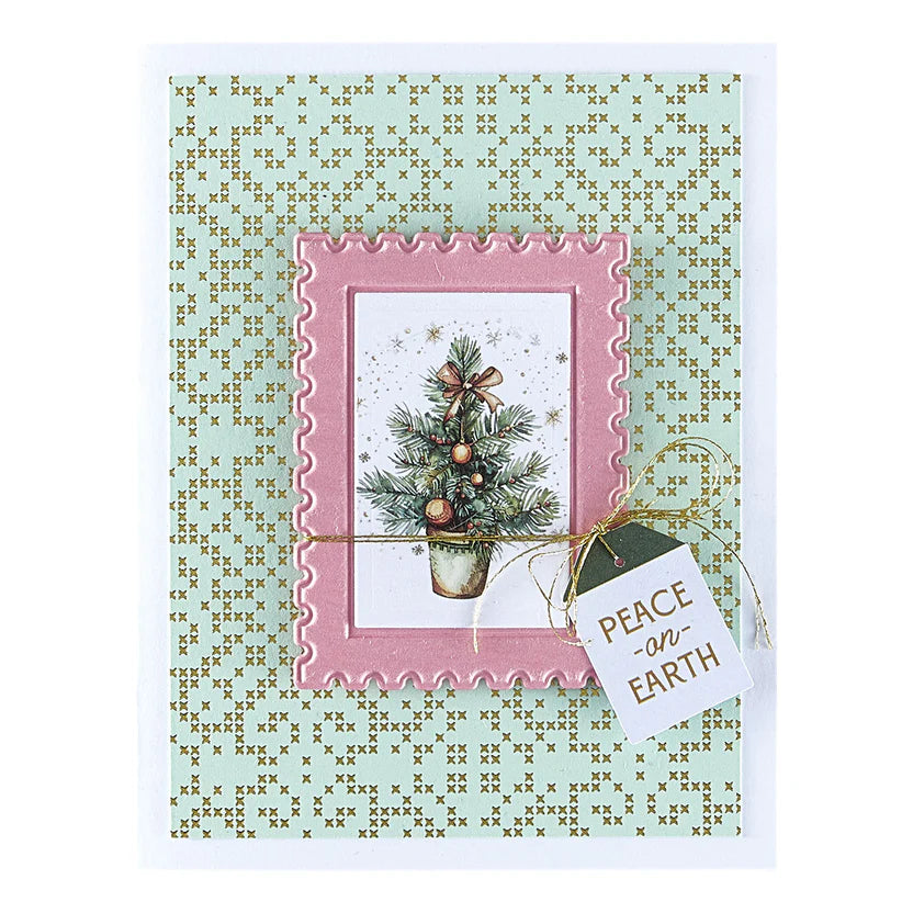 Postage Stamps 3D Emboss & Cut Folder | Holiday Magic