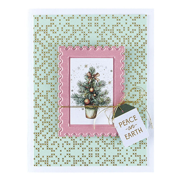Postage Stamps 3D Emboss & Cut Folder | Holiday Magic