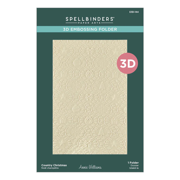 Country Christmas 3D Embossing Folder | Annie Williams