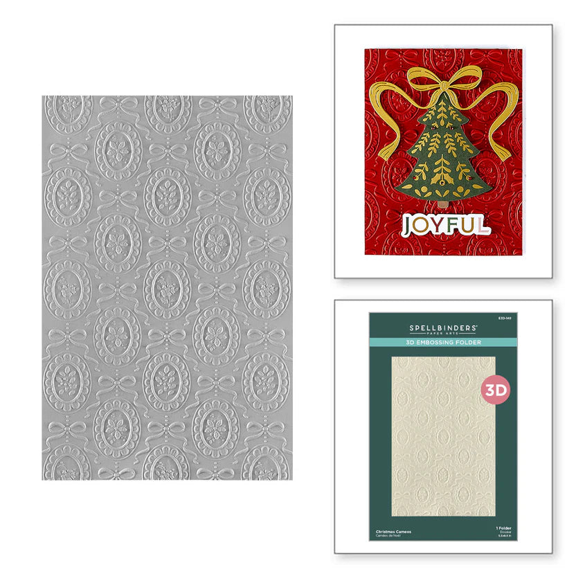 Christmas Cameos 3D Embossing Folder | Merry Moments Collection