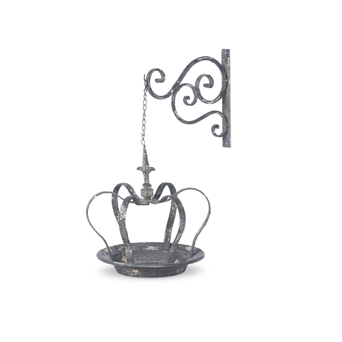 Hanging Crown Bird Feeder with Metal Wall Bracket {Special Order}