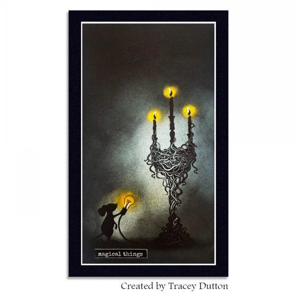 Vine Candelabra Clear Stamp