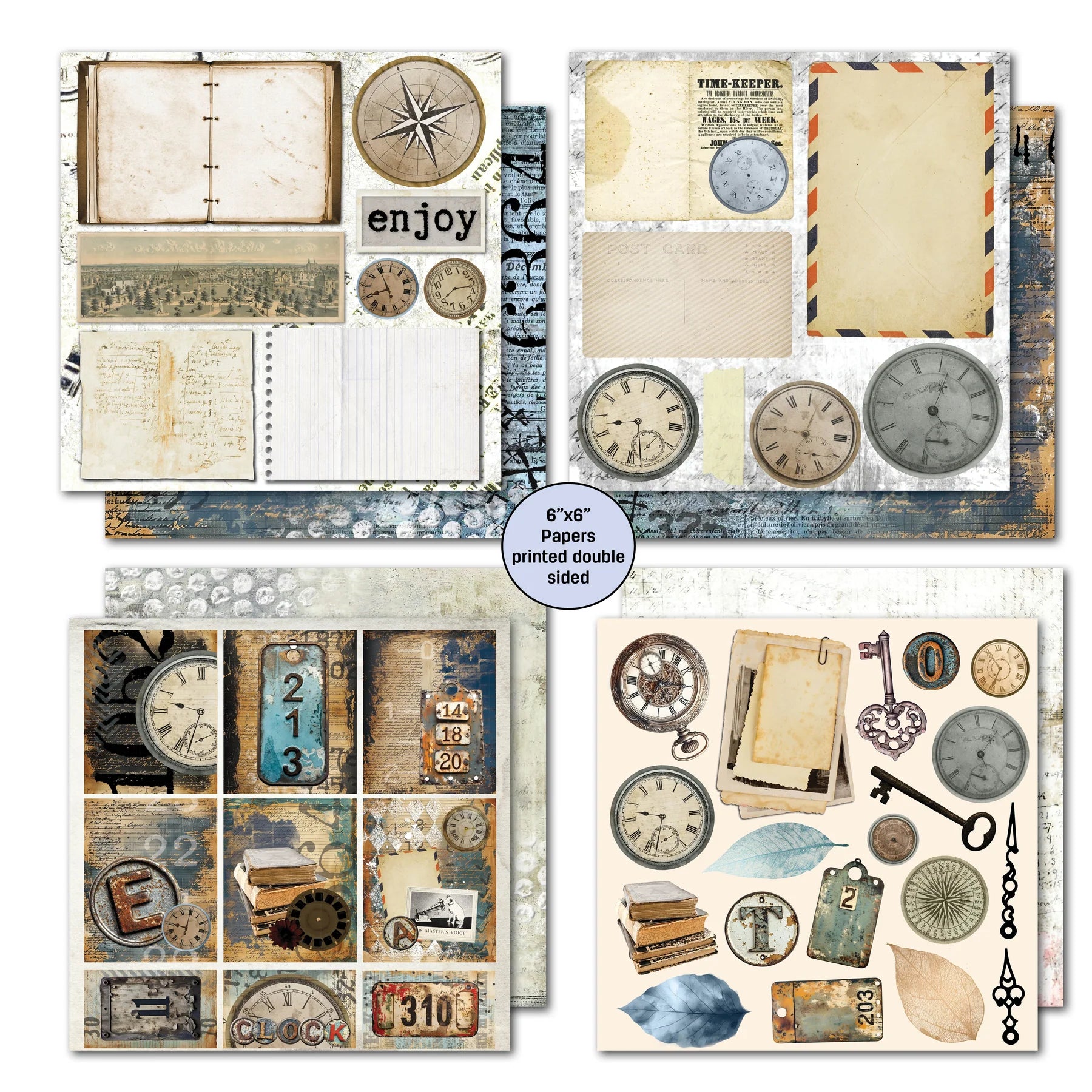 Eclectic Clockwork 6x6 Paper Pack