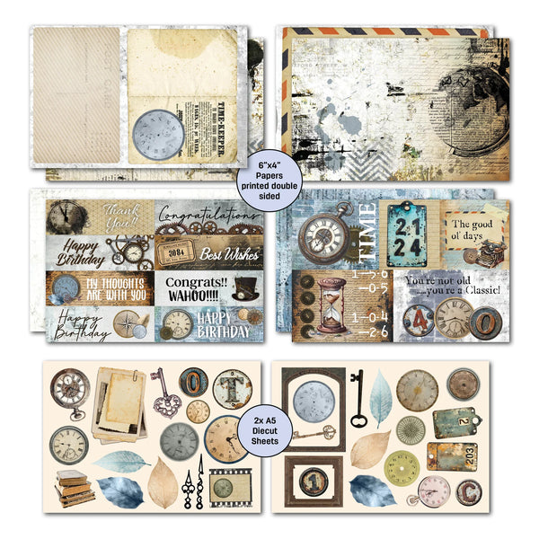 Eclectic Clockwork 4x6 Card Making Kit