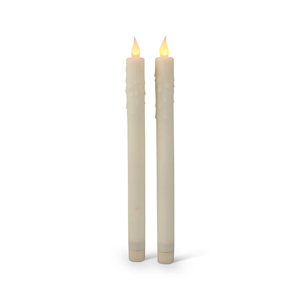 Bougies coniques sans flamme {ensemble de 2}