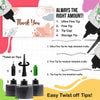 Glue tips and packaging on a colorful background