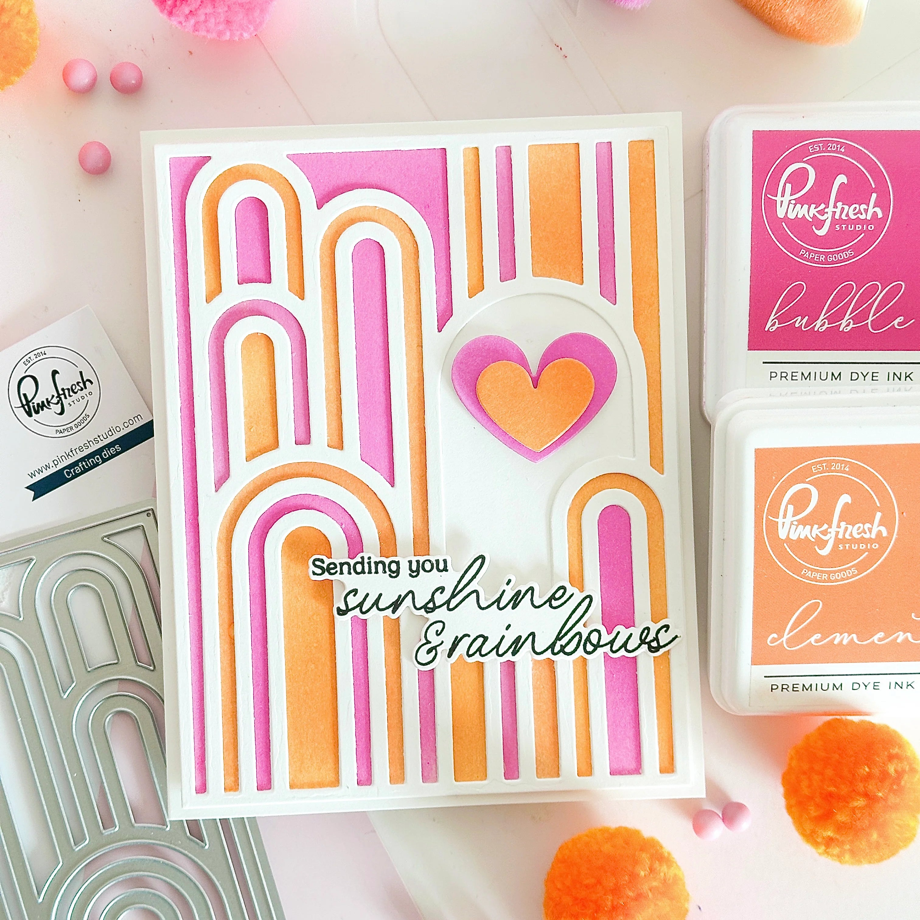 Elevated Rainbows Cover Plate Die + Stencil Set