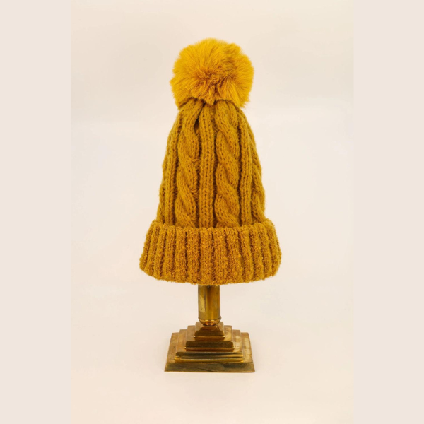 Mustard Freya Bobble Hat {clearance}