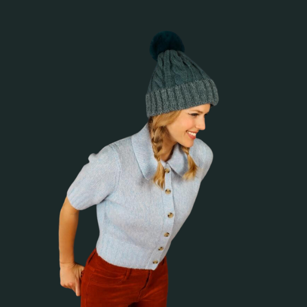 Denim Freya Bobble Hat