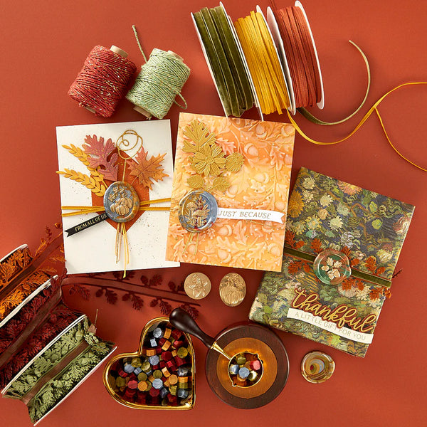 Acorn Trio 3D Wax Seal | Falling Leaves