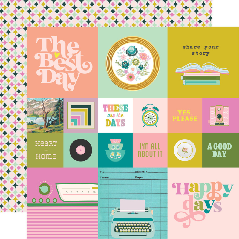 Flea Market Elements {2x2 + 4x4} 12x12 Double-Sided Cardstock {clearance}