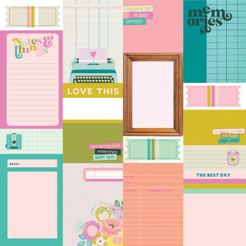 Flea Market Journal Elements 12x12 Double-Sided Cardstock {clearance}