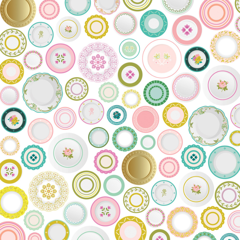 Flea Market Oh, Yes Please 12x12 Double-Sided Cardstock {clearance}