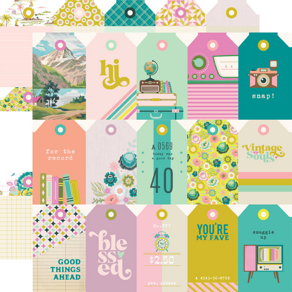 Flea Market Tag Elements 12x12 Double-Sided Cardstock {clearance}